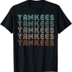 Men’s Personalized Yankees Short Sleeve T-Shirt Blue Large